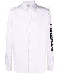 Alexander McQueen Button Up Logo Sleeve Shirt