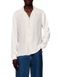 Sandro Button Up Shirt In Ecru At Nordstrom