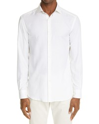 Ermenegildo Zegna Cashco Cotton Cashmere Button Up Shirt
