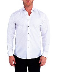 Maceoo Ceremony Gleam White Button Up Shirt