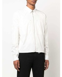 Heliot Emil Cimmerian Zip Up Cotton Shirt