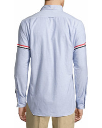 Thom Browne Classic Arm Stripe Long Sleeve Oxford Shirt