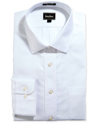 Neiman Marcus Classic Fit Non Iron Poplin Dress Shirt White