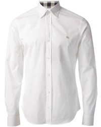 burberry white long sleeve shirt