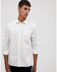 Nudie Jeans Co Henry Pigt Dye Shirt In Off White