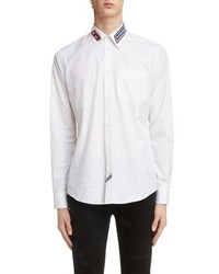 Givenchy Collar Patch Woven Sport Shirt