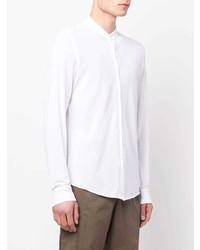 Drumohr Collarless Button Up Shirt