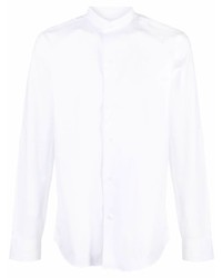 FURSAC Collarless Long Sleeve Cotton Shirt