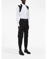 Alexander McQueen Contrast Shoulder Cotton Shirt