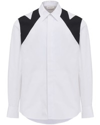 Alexander McQueen Contrast Shoulder Cotton Shirt