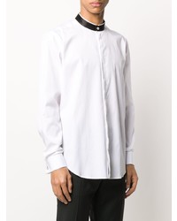 Versace Contrasting Collar Buttoned Shirt