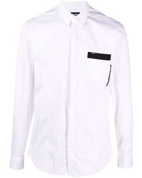 Les Hommes Contrasting Tape Long Sleeved Shirt
