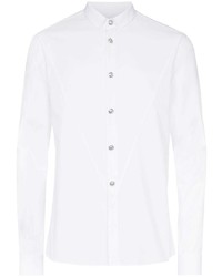 Balmain Cotton Panel Silver Button Shirt