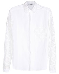 Amir Slama Crochet Detail Long Sleeved Shirt