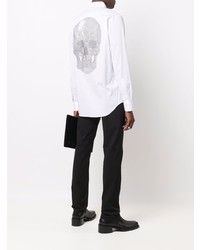 Philipp Plein Crystal Skull Long Sleeved Shirt