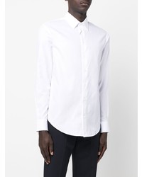 Emporio Armani Curved Hem Cotton Shirt