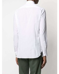 Boglioli Cutaway Collar Cotton Shirt