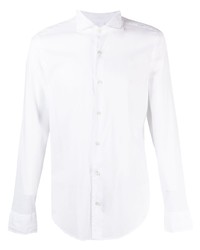 Fedeli Cutaway Collar Cotton Shirt