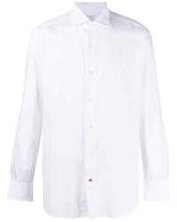 Mazzarelli Cutaway Collar Cotton Shirt