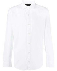 Z Zegna Cutaway Collar Cotton Shirt