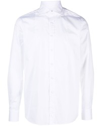 Tagliatore Cutaway Collar Cotton Shirt