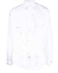 Marni Distressed Stitching Button Up Shirt