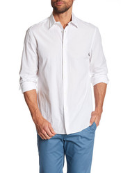 Perry Ellis Dobby Textured Long Sleeve Regular Fit Shirt