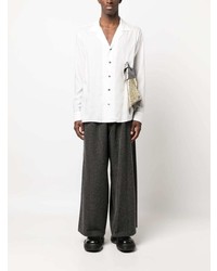 Sulvam Draped Design Long Sleeve Shirt