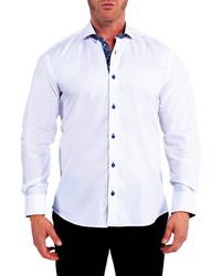 Maceoo Einstein Reflection White Contemporary Fit Button Up Shirt