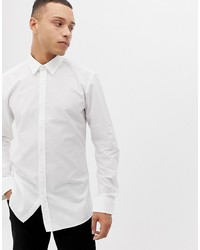 Hugo Elisha01 Extra Slim Fit Poplin Shirt In White