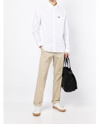 Fred Perry Embroidered Logo Long Sleeve Shirt