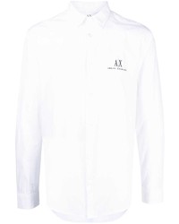 Armani Exchange Embroidered Logo Long Sleeve Shirt