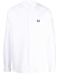 Fred Perry Embroidered Logo Long Sleeve Shirt