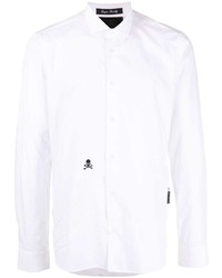 Philipp Plein Embroidered Skull Button Up Shirt