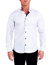 Maceoo Fibonacci Constant White Cotton Button Up Shirt