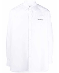 Valentino Floral Appliqu Cotton Shirt