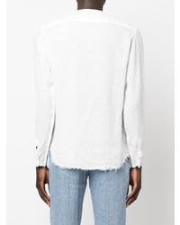 Costumein Frayed Detail Collarless Shirt