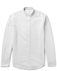 Steven Alan Grandad Collar Cotton Flannel Shirt