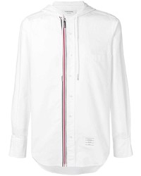 Thom Browne Hooded Zip Front Oxford Shirt