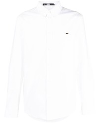 Karl Lagerfeld Ikonik Logo Embroidered Poplin Shirt