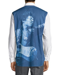 Robert Graham Jimi Hendrix Long Sleeve Woven Shirt White