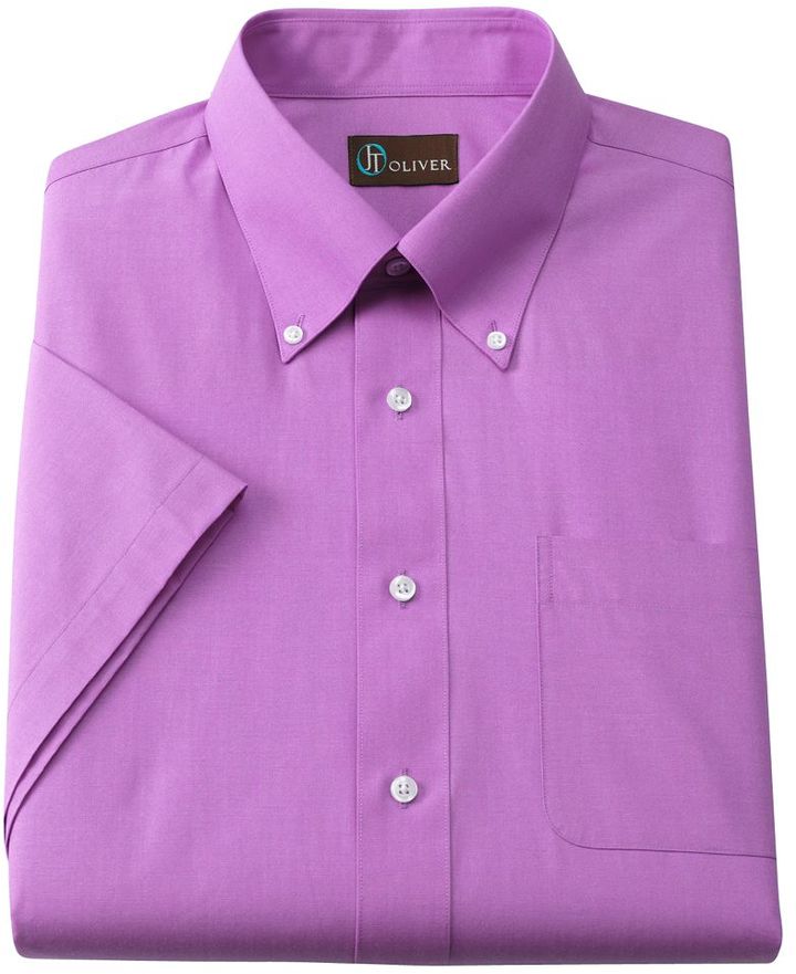 Oliver Jt Slim Fit Solid Poplin Button Down Collar Dress Shirt, $45 ...