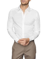 Reiss Kiana Slim Fit Stretch Cotton Poplin Button Up Shirt