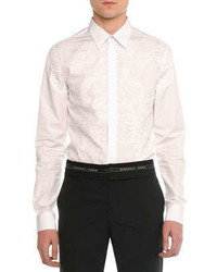 Givenchy Lace Front Poplin Shirt White