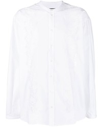 Dolce & Gabbana Lace Insert Collarless Shirt