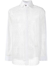 DUOltd Lace Panel Cotton Shirt