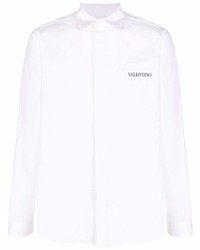Valentino Logo Patch Cotton Shirt