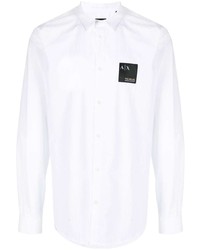 Armani Exchange Logo Patch Long Sleeved Shirt