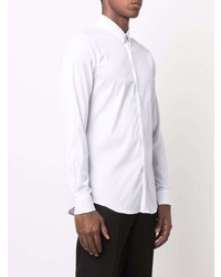 Les Hommes Logo Plaque Button Up Shirt