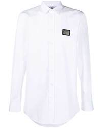 Moschino Logo Plaque Long Sleeve Shirt